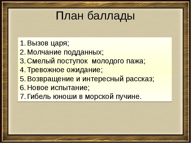 Баллада презентация 5 класс