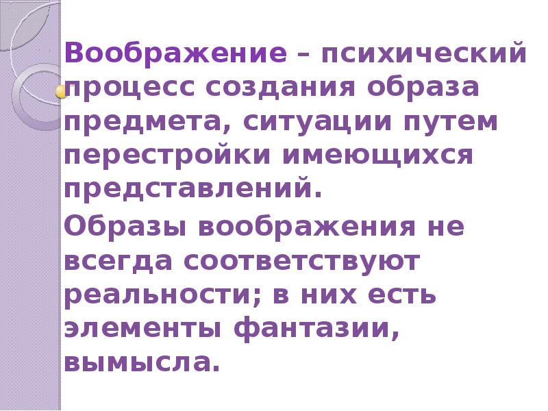 Воображение психический процесс презентация