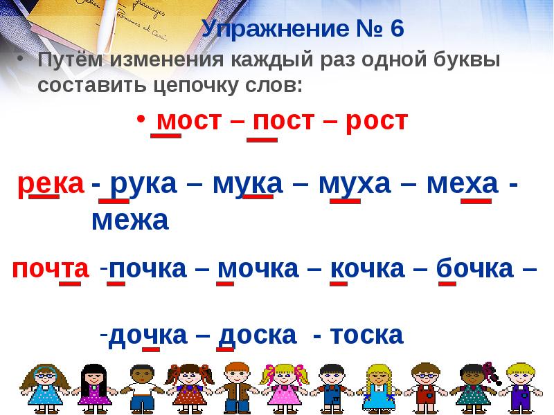 1 букву каждого слова. Цепочка слов с изменением одной буквы. Придумать цепочку слов. Составление слов, изменив одну букву. Цепочки слов буква изменилась.