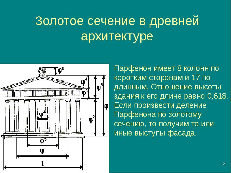 Проект на тему золотое сечение