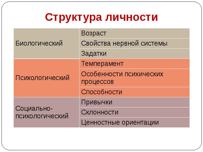 Структура личности