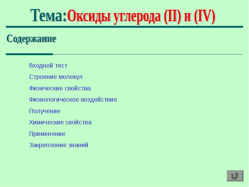 Презентация оксиды углерода