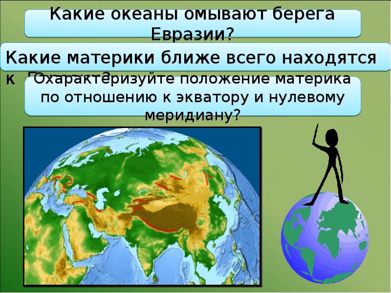 Материк евразия омывается океанами. Какие океаны омывают берега Евразии. Население Евразии. Какой океан омывает берега Евразии с Запада?. Омывающие берега Евразии на карте.