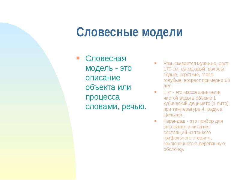 Словесные модели. Словесные модели примеры. Примерсловестной модели. Словесная модель объекта. Модели словесных моделей.