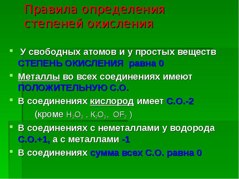 Презентация степень окисления 8 класс химия рудзитис