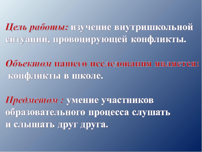 Конфликт в школе презентация