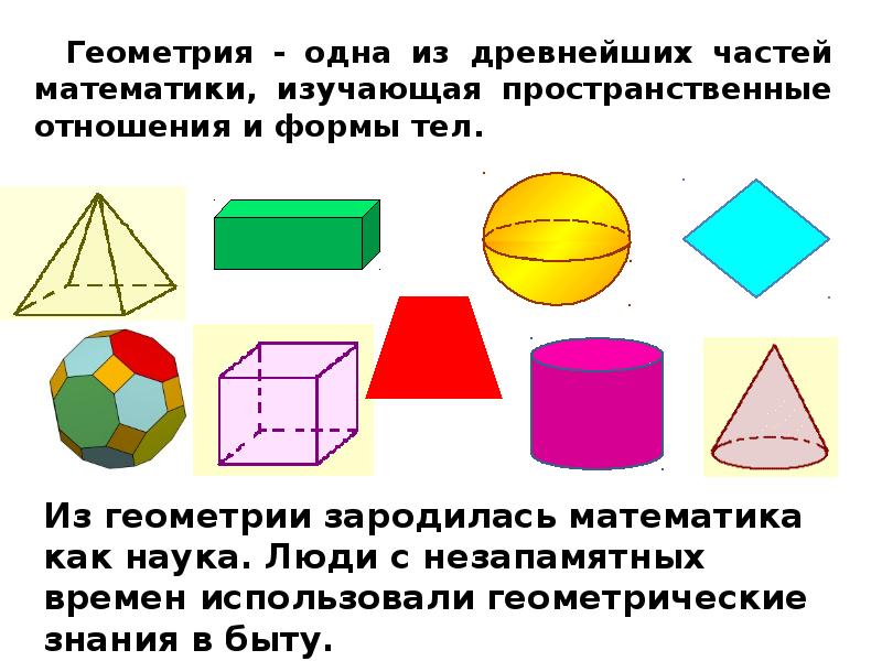 Презентация геометрия 1 класс