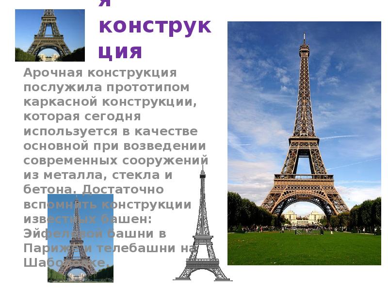 Каркасная конструкция
Арочная конструкция послужила прототипом каркасной конструкции, которая сегодня используется Каркасная конструкция
Арочная конструкция послужила прототипом каркасной конструкции, которая сегодня используется