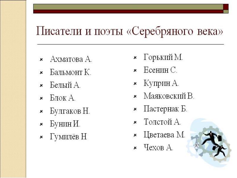 Проект культура серебряного века