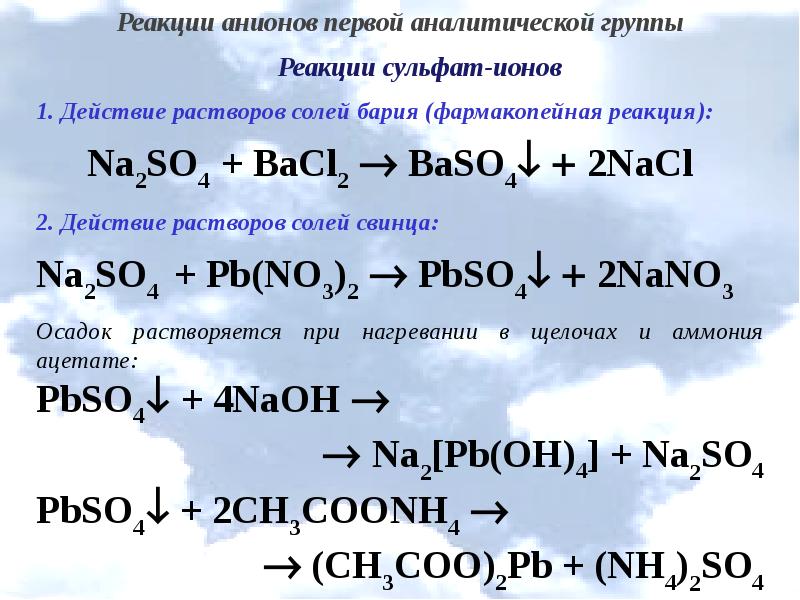 Предположите план распознавания растворов сульфата хлорида и иодида натрия