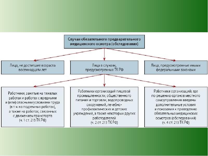 Проведение предварительных и периодических медицинских осмотров