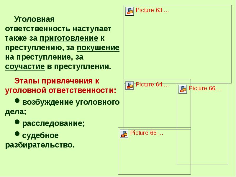 Схема этапов привлечения к уголовному наказанию