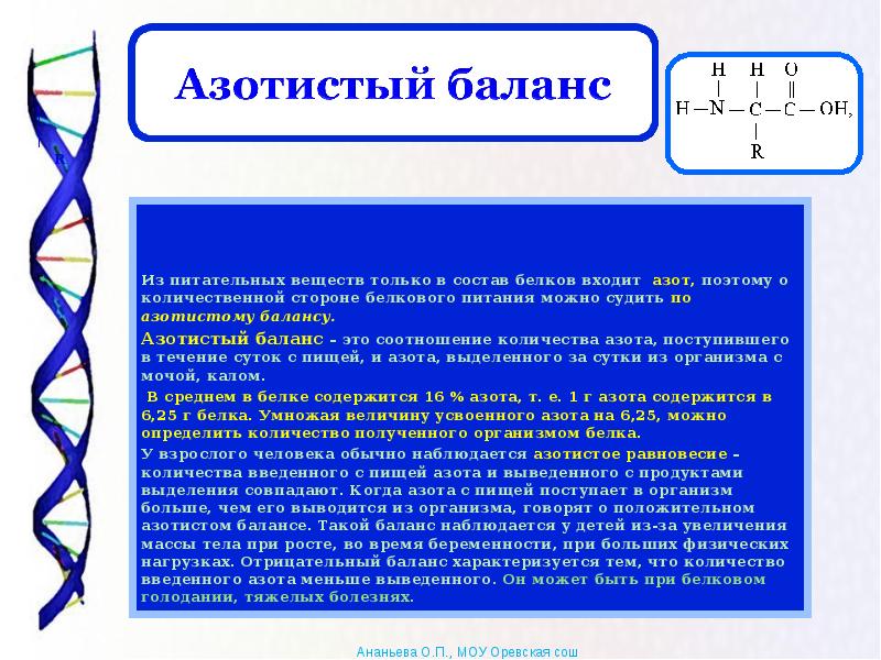 Азот в составе живых организмов