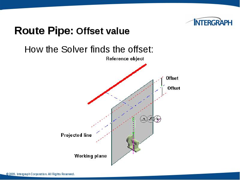 Route Pipe: Offset value
How the Solver finds the offset: Route Pipe: Offset value
How the Solver finds the offset: