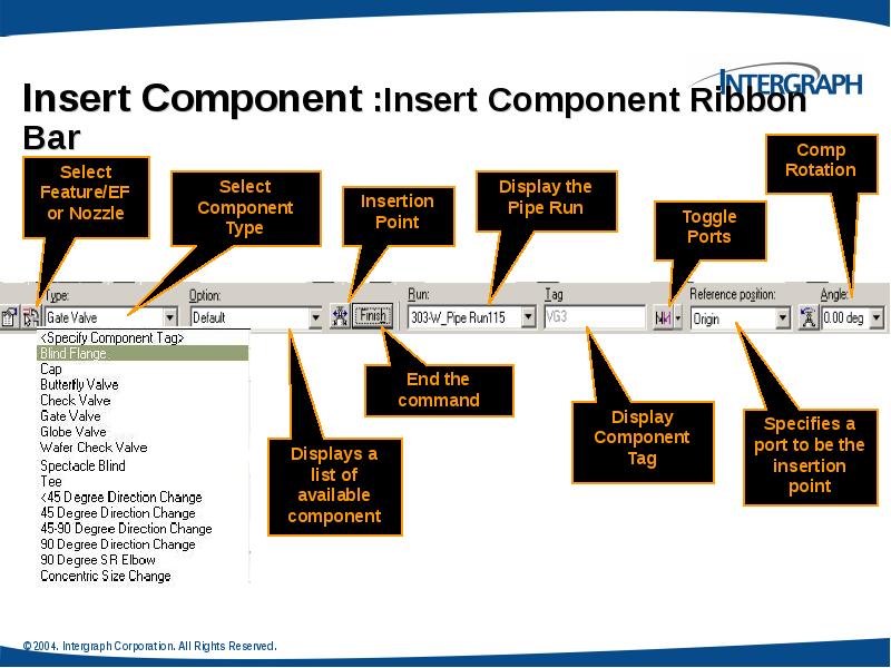 Insert Component :Insert Component Ribbon Bar Insert Component :Insert Component Ribbon Bar