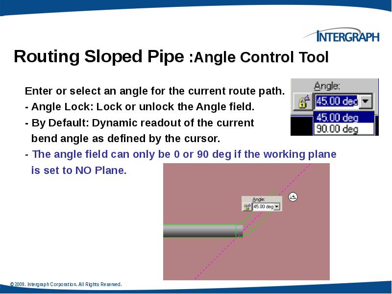 Routing Sloped Pipe :Angle Control Tool Routing Sloped Pipe :Angle Control Tool