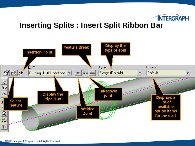Inserting Splits : Insert Split Ribbon Bar Inserting Splits : Insert Split Ribbon Bar