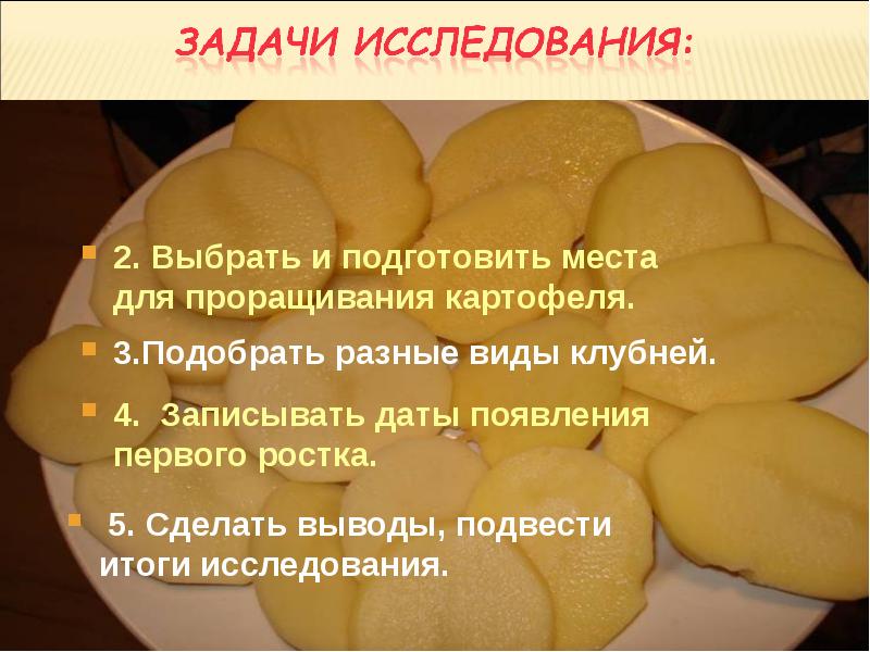 Картофель подобрать прилагательное. Исследовательская работа картофель разные виды. Задача про картофель. Выводы по презентации картофель.