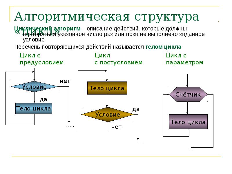 Презентация на тему программирование циклических алгоритмов