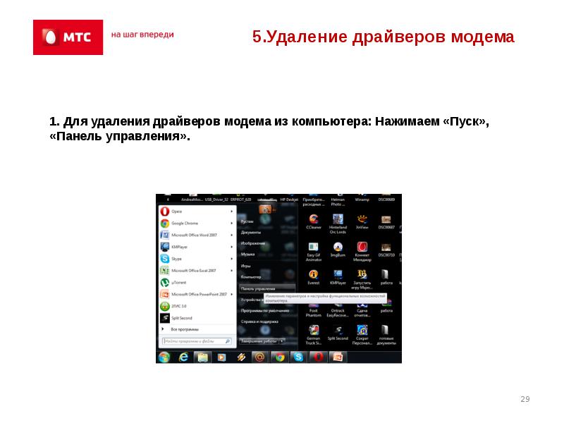 Особенности установки. Удаление драйверов на модем. Особенности установки и настройки. Значок на панели пуск юсб модема. Как удалить МТС модем с компьютера.