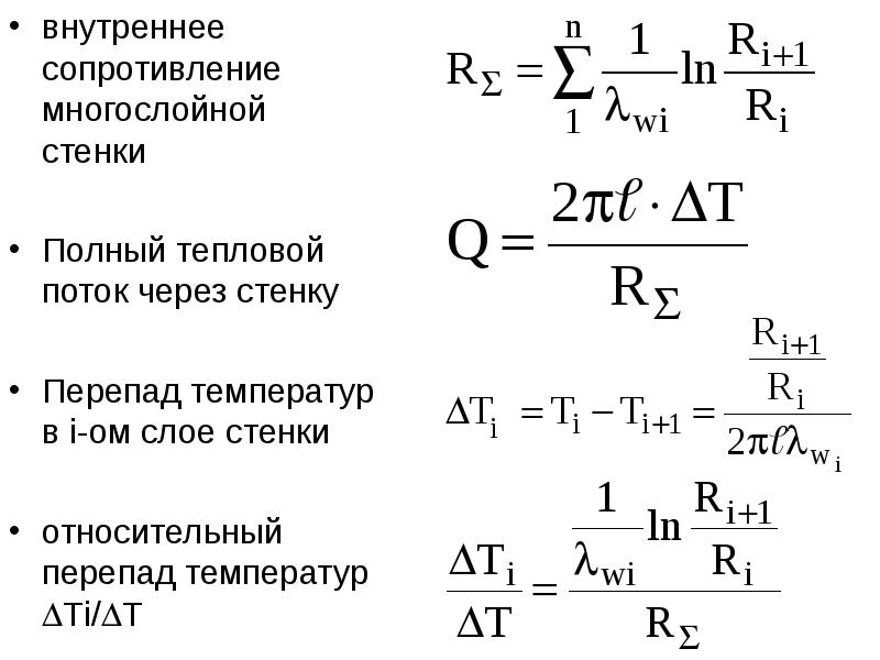 Термическое сопротивление слоя