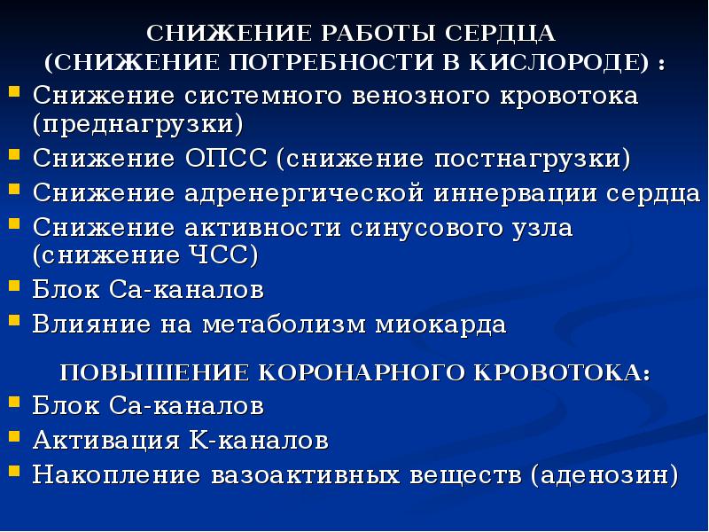 Понизить сердечное. Снижение постнагрузки на миокард. Преднагрузка и постнагрузка сердца. Снижение постнагрузки. Снижение преднагрузки на сердце.