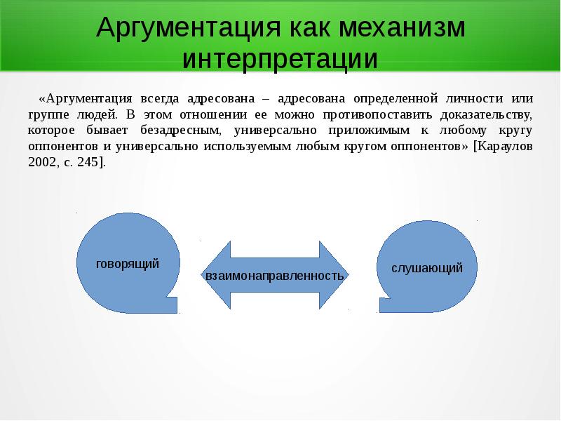 Коммуникация и аргументация. Аргументация в продажах. Круг аргументации в продажах. Механизм интерпретации. Модели аргументации.