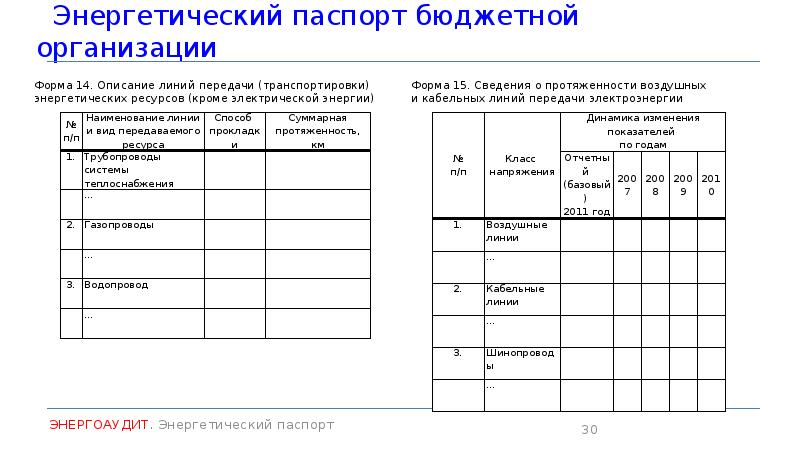 Энергопаспорт предприятия образец заполнения