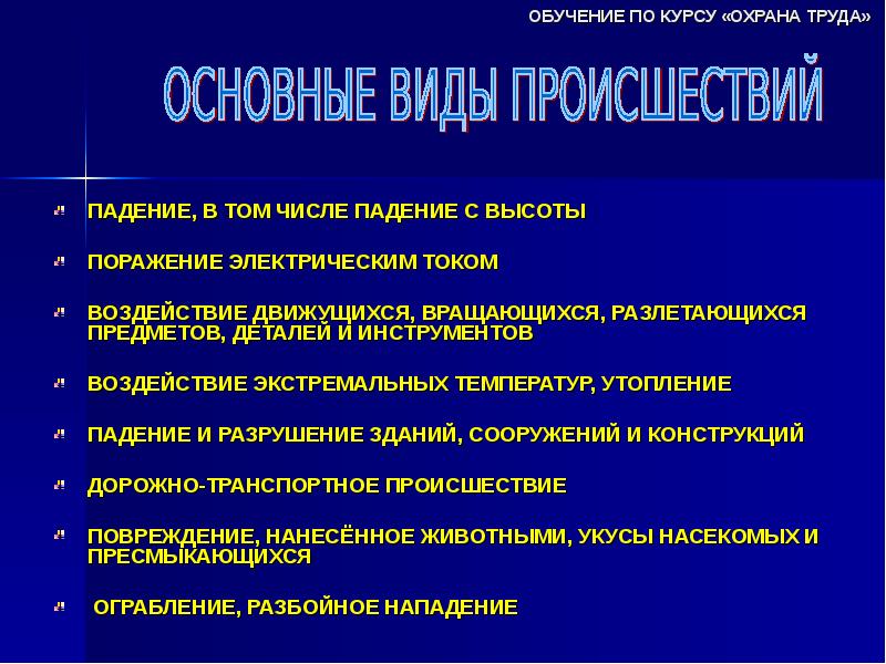 Производственный травматизм презентация по охране труда