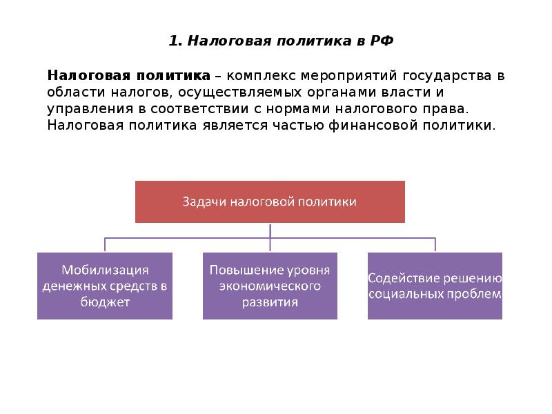 Налоговая политика презентация