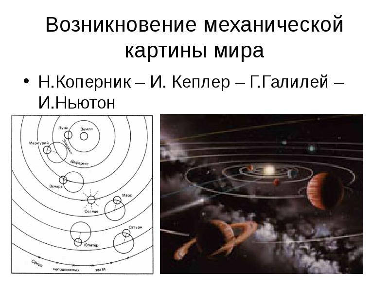 Истоки формирования механистической картины мира в естествознании н коперника и г галилея