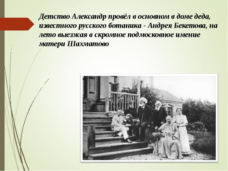 Друг детства деда дед. Бекетова Шахматово лето 1894. Блок Шахматово стихи.