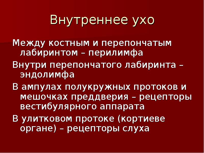 Чем заполнено пространство между стенками костного и перепончатого лабиринтов