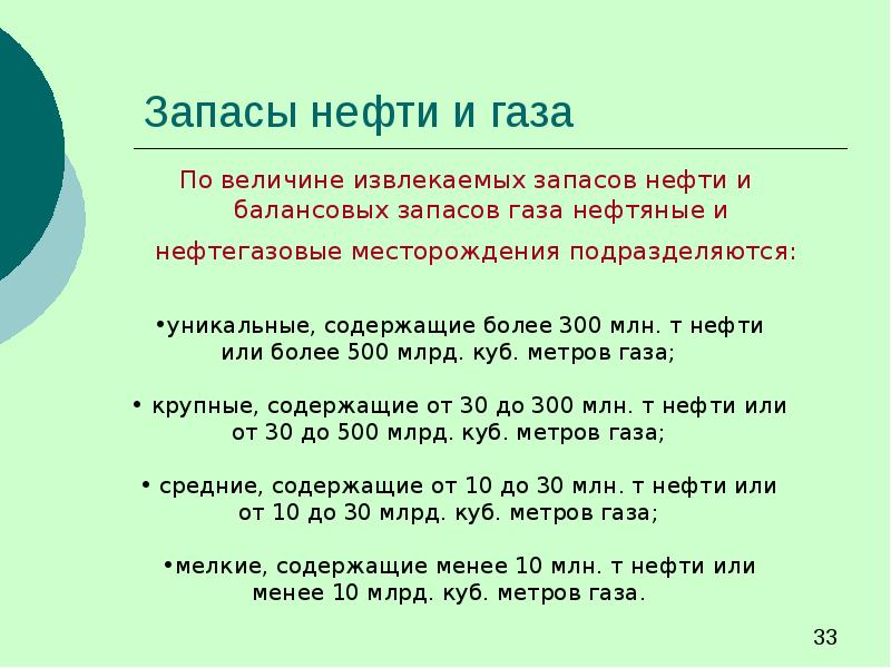 Запасы нефти. Извлекаемые запасы нефти. Геологические запасы нефти. Балансовые запасы нефти и газа. Классификация месторождений по величине извлекаемых запасов.