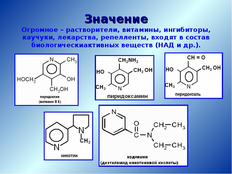 Презентация химия 10 класс азотсодержащие гетероциклические соединения