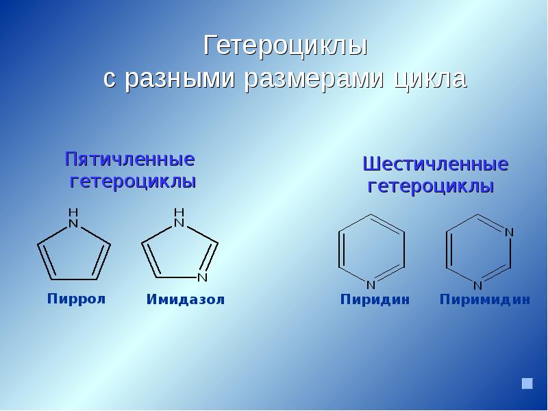 Презентация на тему гетероциклические соединения