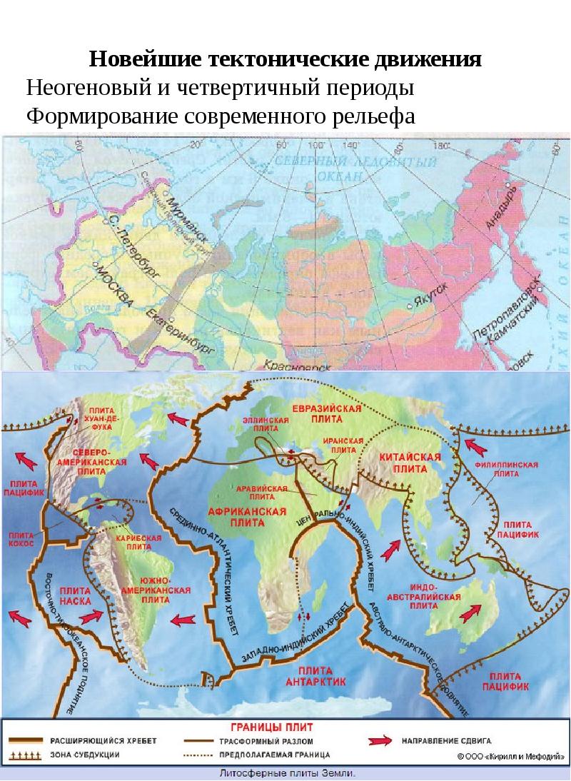 Карта тектонических плит россии с городами