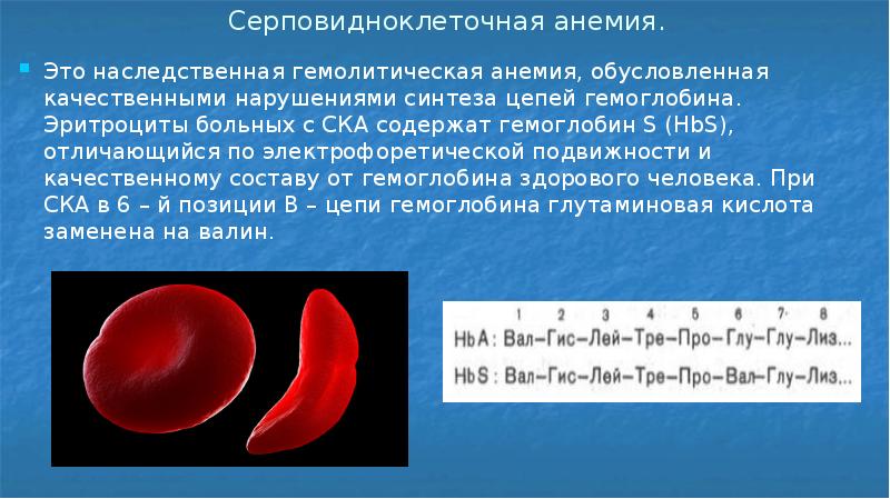 Презентация по гемолитической анемии