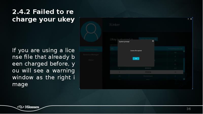 2.4.2 Failed to recharge your ukey
If you are using a 2.4.2 Failed to recharge your ukey
If you are using a