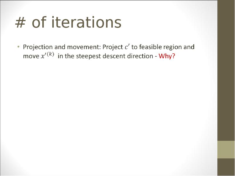 # of iterations # of iterations