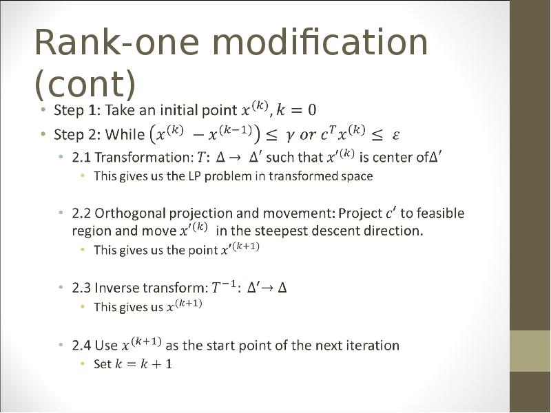 Rank-one modification (cont) Rank-one modification (cont)