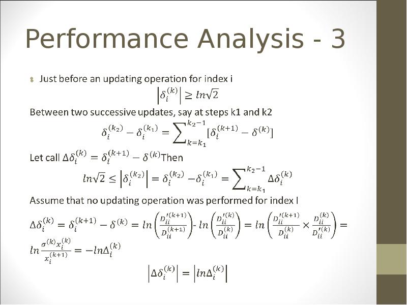 Performance Analysis - 3 Performance Analysis - 3