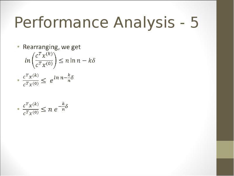 Performance Analysis - 5 Performance Analysis - 5