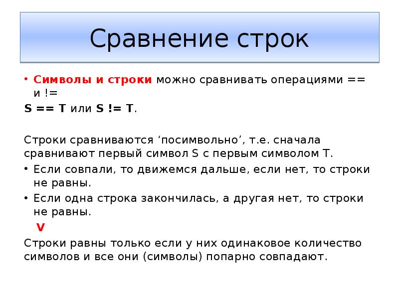 Строки символов презентация 10 класс