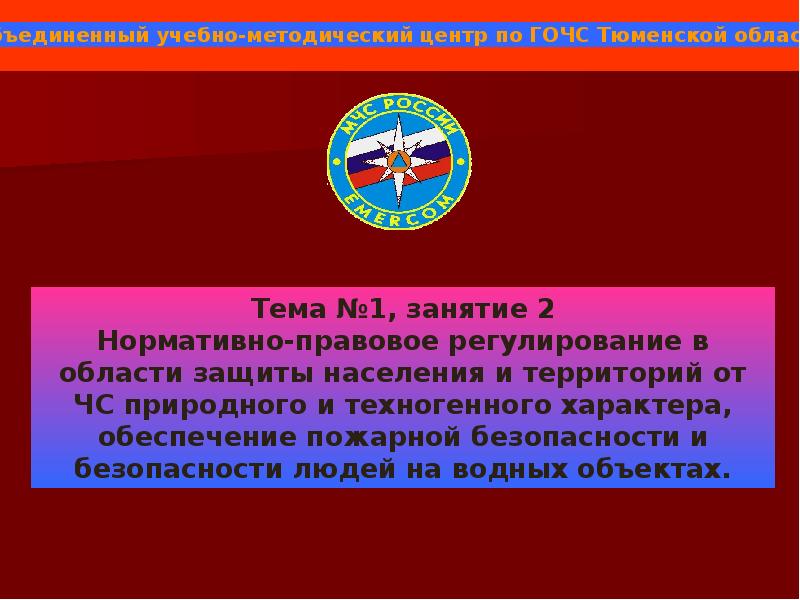 Реферат: Законодательное регулирование поведения человека в чрезвычайных ситуациях