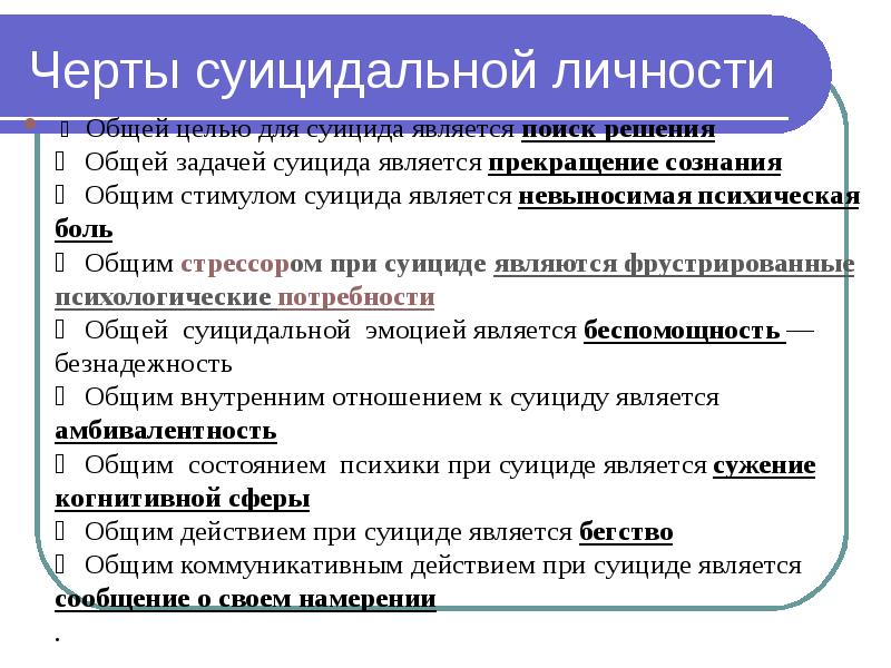 Найти являться. Тест "суицидальное поведение и суициды: Общие понятия". Задачи суицидологии. Психологические особенности личности суицидента.