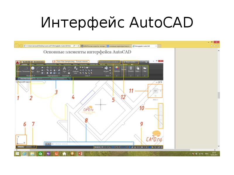 Интерфейс AutoCAD