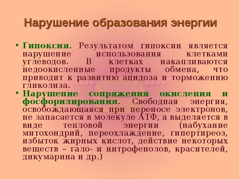 Изменения обмена веществ и энергии при гипоксии презентация