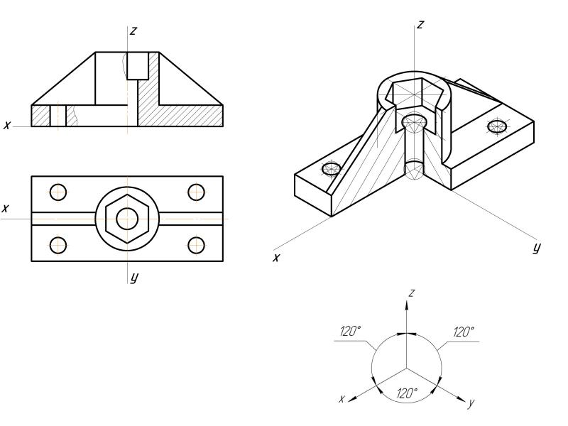 Аксонометрический вырез. Черчение аксонометрические проекции. Вырез 1/4 в аксонометрической проекции. Фланец аксонометрия чертеж. Аксонометрическая проекция детали чертеж.