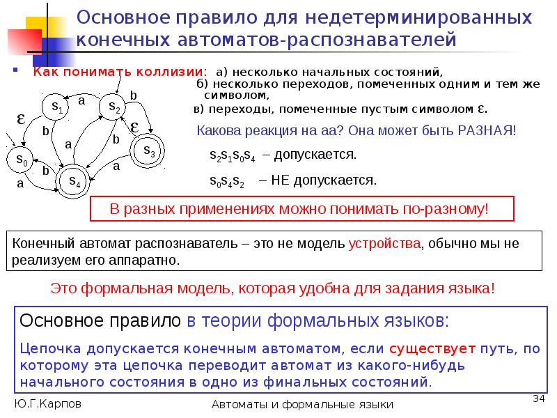 Формальные языки автоматы. Детерминированный и недетерминированный автомат. Недетерминированный конечный автомат пример. Конечный автомат распознающий язык. Построить конечный автомат для языка.